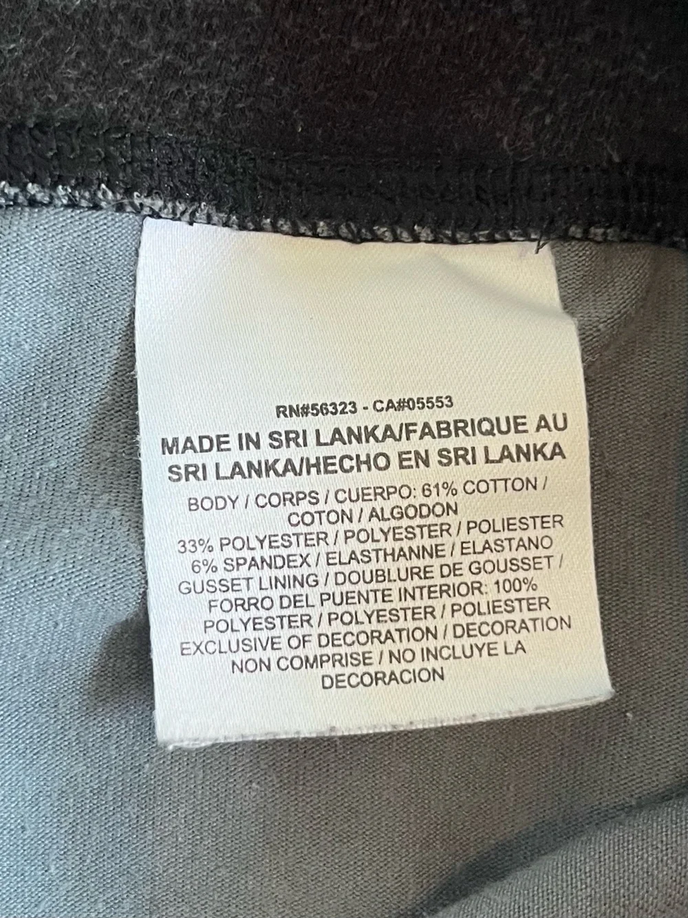NIKE Dri-Fit Women’s Black Grey Legging Capri Pants Medium